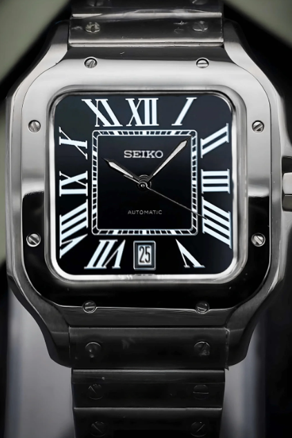 Smodx Santos Silver - Black Dial