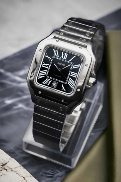 Smodx Santos Silver - Black Dial