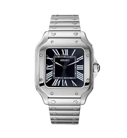 Smodx Santos Silver - Black Dial