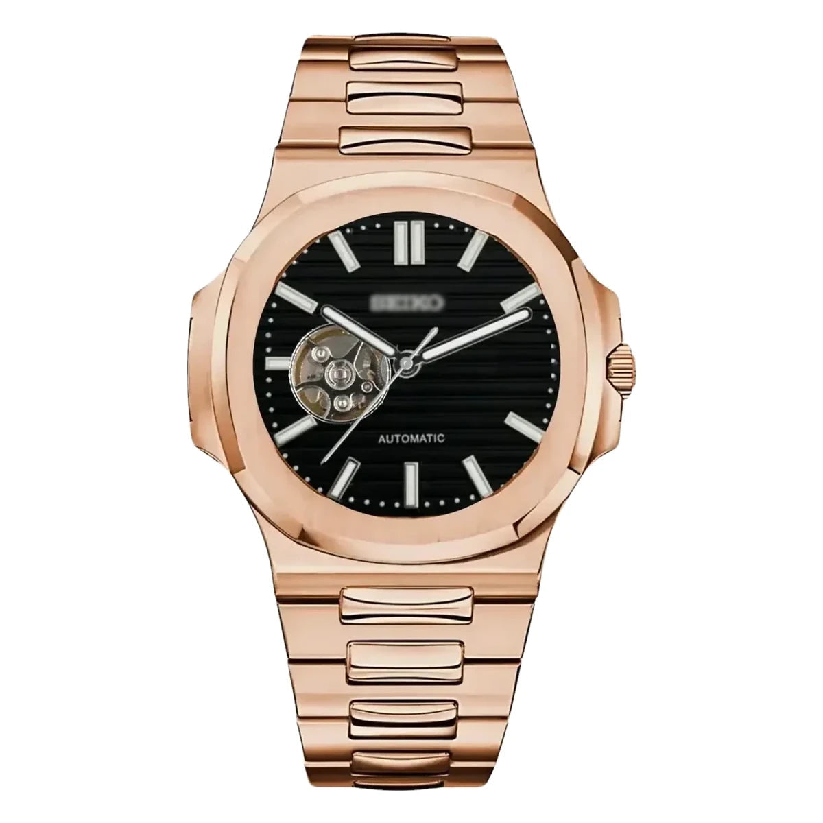 SMODX Cushion Open Heart, Black, Rose Gold Tone